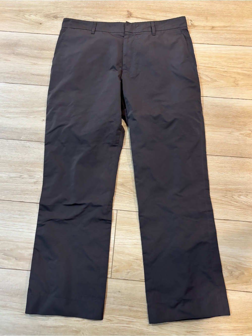 Jil Sander pants size 36 EU polyester silk gray color excellent ankle